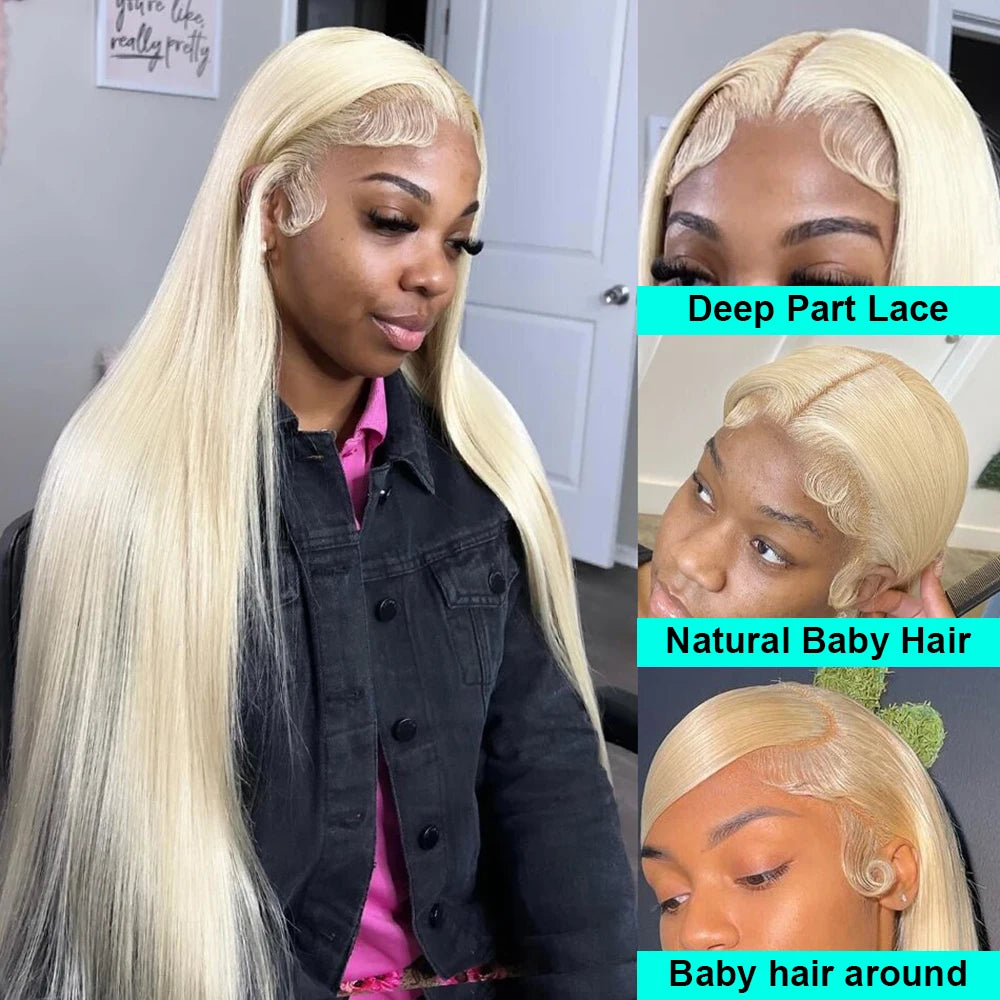 7x5 HD Lace Wig Glueless Preplucked Human Wig 180% 200% Blonde Straig