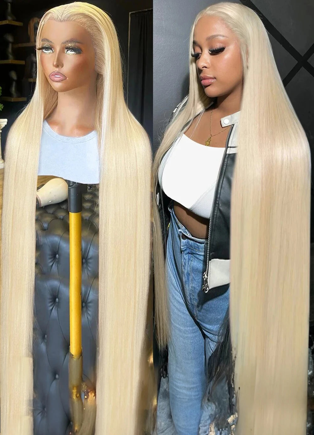 7x5 HD Lace Wig Glueless Preplucked Human Wig 180% 200% Blonde Straig