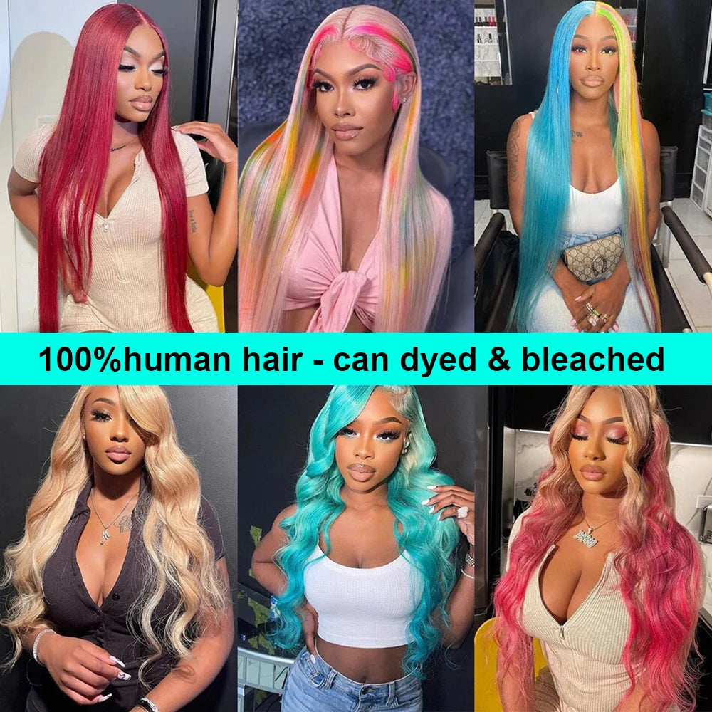 7x5 HD Lace Wig Glueless Preplucked Human Wig 180% 200% Blonde Straig