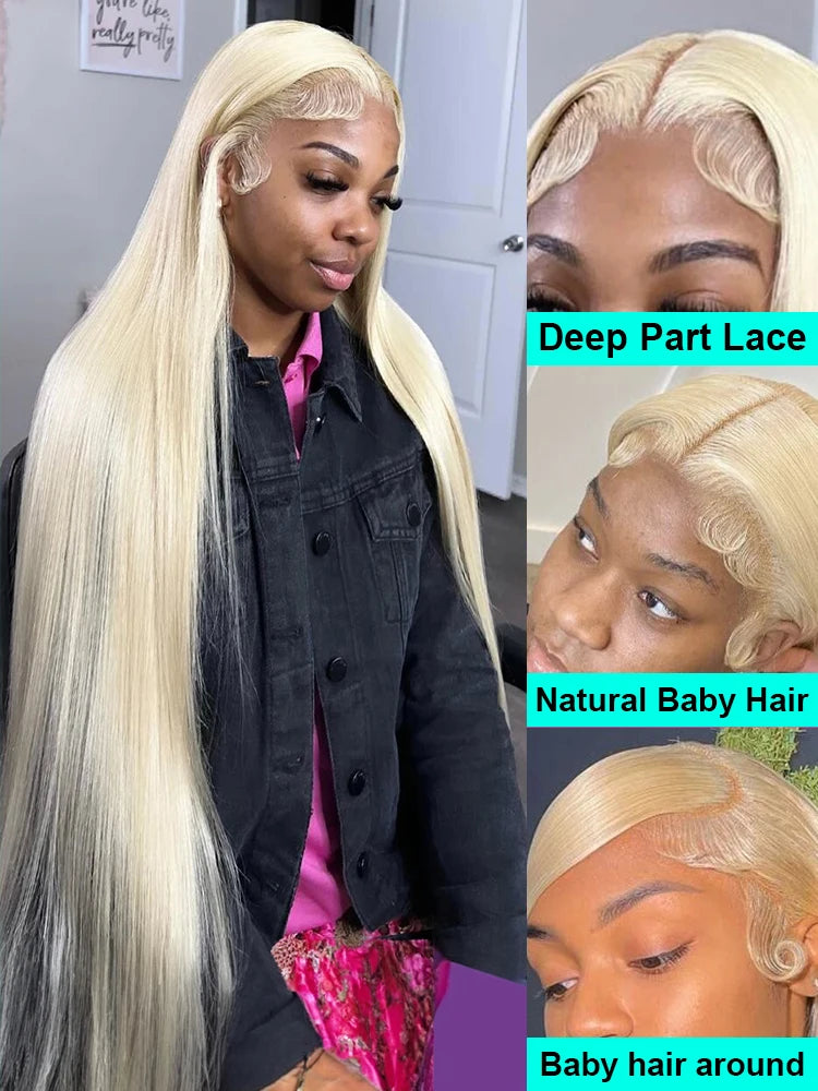 7x5 HD Lace Wig Glueless Preplucked Human Wig 180% 200% Blonde Straig