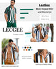 Casual Men's Striped Printed Shirt And Shorts 2 Piece Set Lapel Short